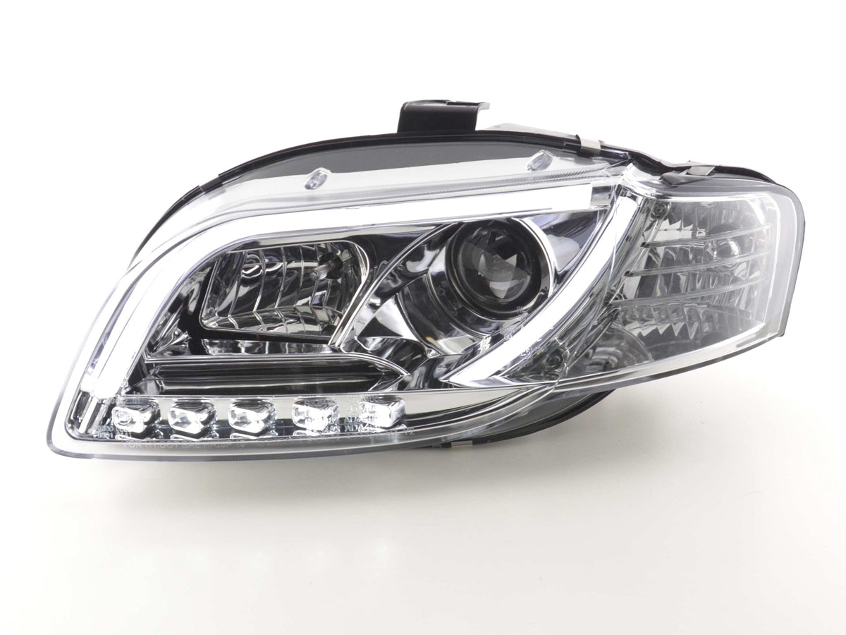 Scheinwerfer Set Daylight LED Tagfahrlicht Audi A4 Typ 8E 04-08 chrom Scheinwerfer Set Daylight LED Tagfahrlicht Audi A4 Typ 8E 04-08 chrom